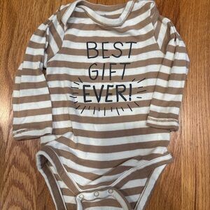 GAP Brown and White Striped Kids Bodysuit